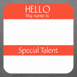 hallo naam Sticker Badge Funny Party<br><div class="desc">*** Koop de Matte Finish wanneer u deze sticker gebruikt als naamplaatje*** Dit ontwerp kan worden aangepast in het gebied dat u aanbiedt door de foto en/of tekst te wijzigen. Of het kan worden aangepast door te klikken op Deze Sjabloon personaliseren en vervolgens te kiezen voor de klik om verdere...</div>