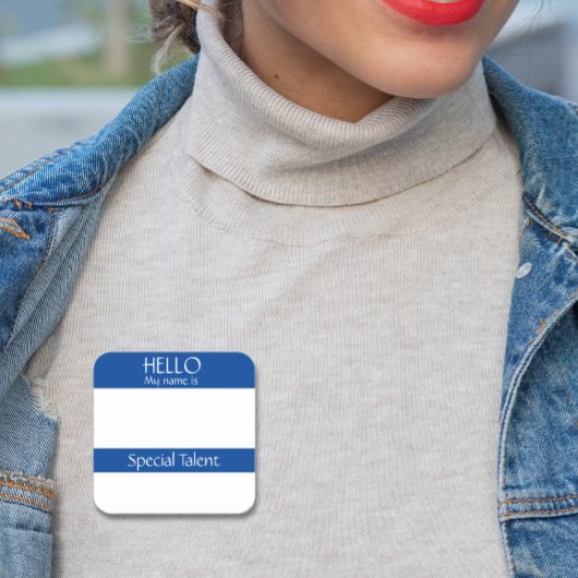 hallo naam Sticker Badge Funny Party