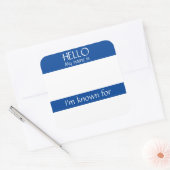 hallo naam Sticker Badge Funny Party (Envelop)