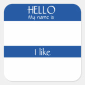 Hallo naam sticker badge grap party humor (Voorkant)