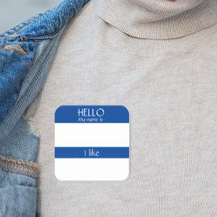 Hallo naam sticker badge grap party humor