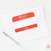 Hallo Naam Sticker Badge Grappig Feest humor (Envelop)