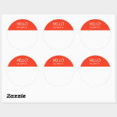 Hallo naam sticker Badge Mijn naam is (Vel)