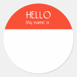 Hallo naam sticker Badge Mijn naam is