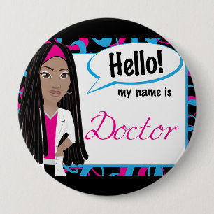 hallo Naam Tag - Dr. Dreadlocks Ronde Button 4,0 Cm
