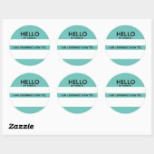 Hallo Naam Tag Ik Leer Hoe Ronde Sticker (Vel)