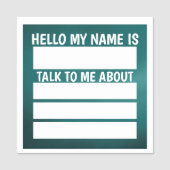 hallo Naam Tag praat met me over (Voorkant)