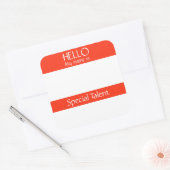 Hallo naam tag sticker badge grappig feestje (Envelop)