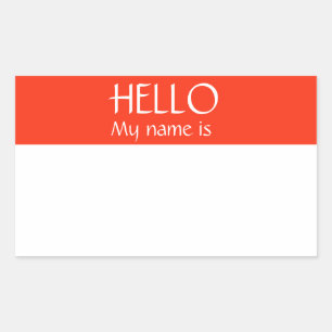 hallo Naam Tag Sticker Badge Mijn naam is