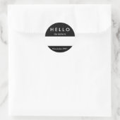 Hallo < Naam Tag Sticker Kleur en bericht aanpasse (Tas)