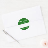 Hallo < Naam Tag Sticker Kleur en bericht aanpasse (Envelop)