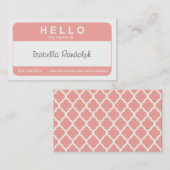 hallo Naam Tag Visitekaartje (Voorkant / Achterkant)
