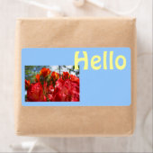 Hallo naamlabels op maat Rode Rozen Personaliseer Etiket (Insitu)