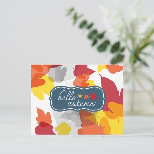 hallo najaar briefkaart (Staand voorkant)