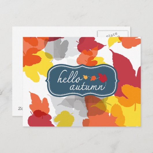 hallo najaar briefkaart (Voorkant / Achterkant)