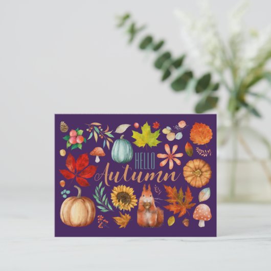 hallo najaar briefkaart (Staand voorkant)