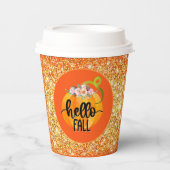 hallo najaar Herfst Kleur aanpassen Papieren Bekers (Voorkant)