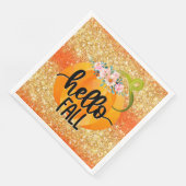 hallo najaar Herfst Kleur aanpassen Servet (Hoek)