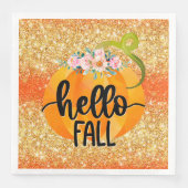 hallo najaar Herfst Kleur aanpassen Servet (Voorkant)