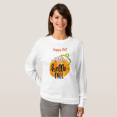 hallo najaar Herfst Tekst aanpassen T-shirt (Voorkant volledig)