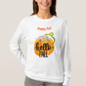 hallo najaar Herfst Tekst aanpassen T-shirt (Voorkant)