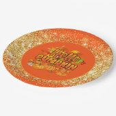 hallo najaar kleur aanpassen papieren bordje (Gekanteld)