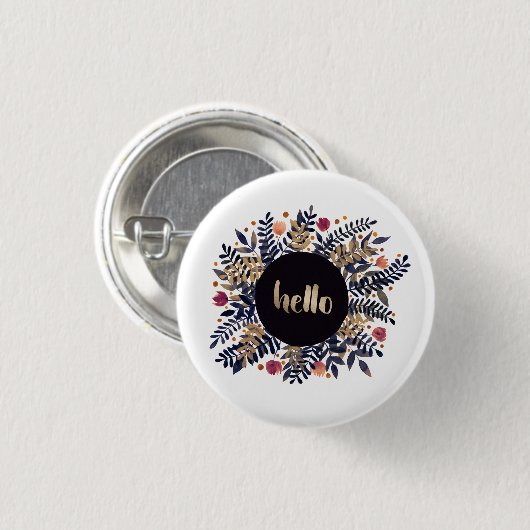 hallo najaar ronde button 3,2 cm (Voorkant /achterkant)