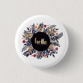 hallo najaar ronde button 3,2 cm (Voorkant)