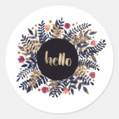 hallo najaar ronde sticker (Voorkant)