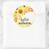 hallo najaar ronde sticker (Tas)