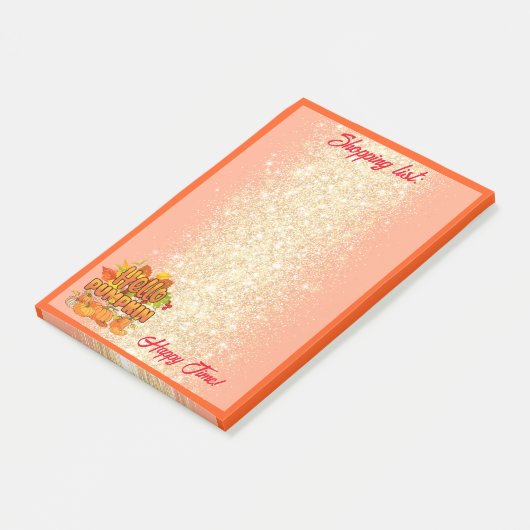 hallo najaar tekst en kleur aanpassen post-it® notes (Schuin)