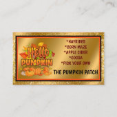 hallo najaar tekst en kleur aanpassen visitekaartje (Voorkant)