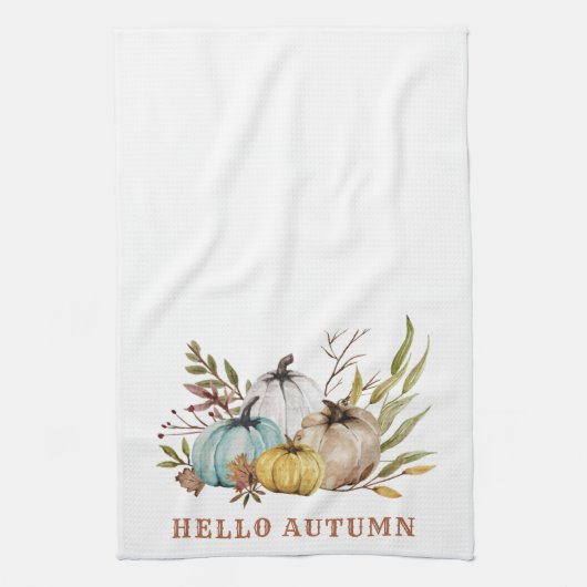 hallo najaar Waterverf Pumpkins Kitchen Towel Theedoek (Verticaal)