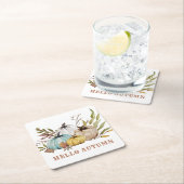 hallo najaarse Waterverf pomkins Kartonnen Onderzetters (Insitu)