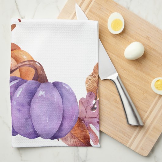 hallo najaarse Waterverf pomkins Theedoek (Quarter Fold)