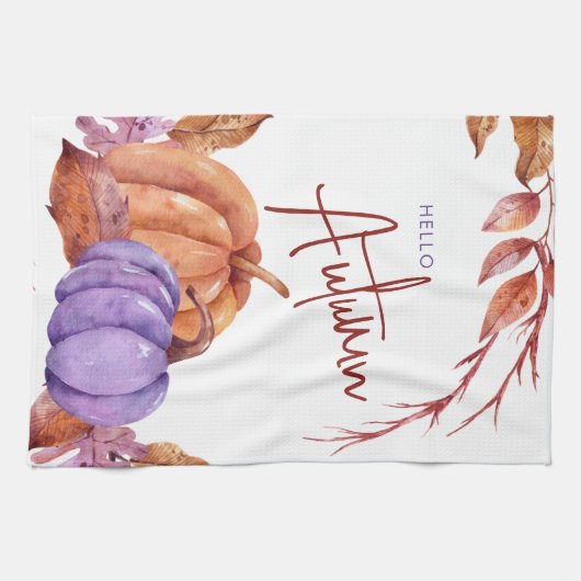 hallo najaarse Waterverf pomkins Theedoek (Horizontaal)