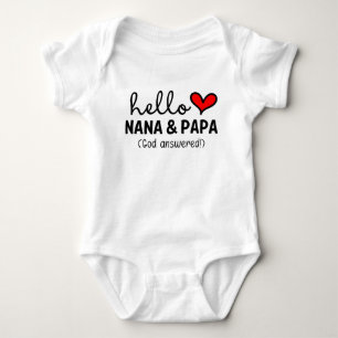 hallo Nana & Papa God antwoordde gebed Romper