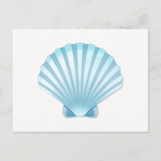 Hallo Nautische Shell Beach Wedding Uitnodiging Briefkaart (Voorkant)