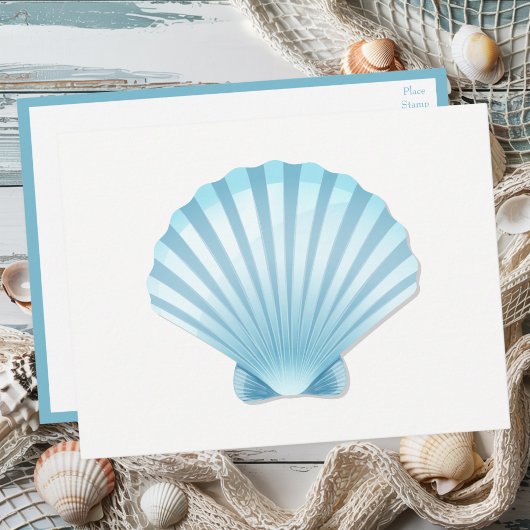 Hallo Nautische Shell Beach Wedding Uitnodiging Briefkaart