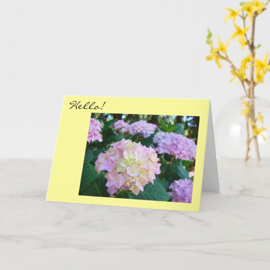 Hallo Nee! Wenskaarten Hoop dat alles goed is U Fa Kaart (Gele Bloem)