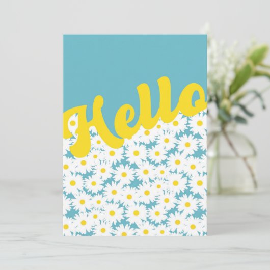 Hallo Negatieve ruimte Daisies (Staand voorkant)