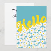 Hallo Negatieve ruimte Daisies (Voorkant / Achterkant)