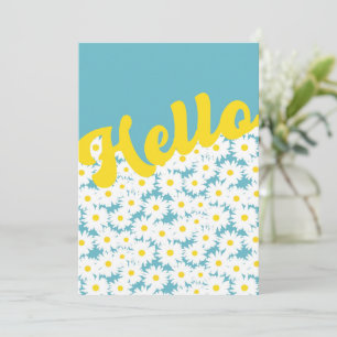 Hallo Negatieve ruimte Daisies Bedankkaart