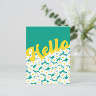 Hallo Negatieve ruimte Daisies Briefkaart