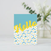 Hallo Negatieve ruimte Daisies Briefkaart (Staand voorkant)