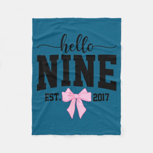 Hallo Negen Gesticht 2017 Coquette Strik 9e Verjaa Fleece Deken (Voorkant)