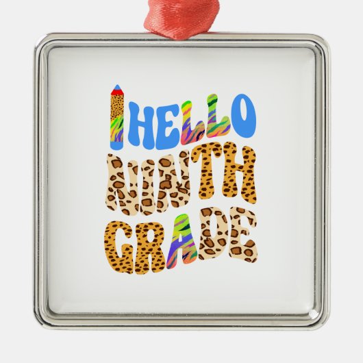 hallo negende graad metalen ornament (Voorkant)