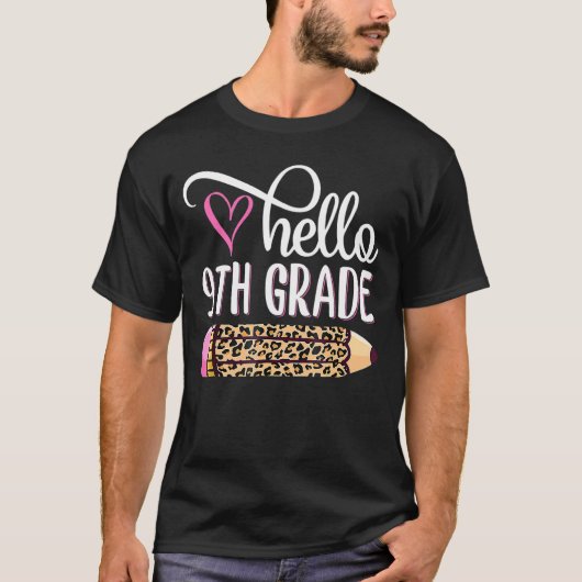 hallo negende graad van het team negende graad ter t-shirt (Voorkant)