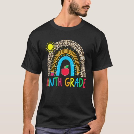 Hallo negende klas Team 9de Terug naar School Rain T-shirt (Voorkant)