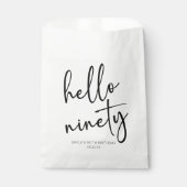 Hallo negentig minimalistisch eenvoudig 90ste verj bedankzakje (Voorkant)